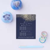 Gold Glitter Confetti Blue Navy Maroon Confetti Flyer (Enkel)