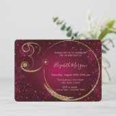 Gold Glitter Confetti Burgundy 30th Birthday Kaart (Staand voorkant)