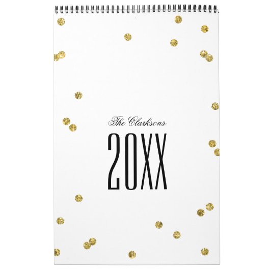Gold Glitter Confetti Calendar Kalender (Hoes)