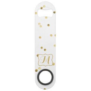 Gold Glitter Confetti Dot Polka Nail Bottle Open Speed Flessenopener