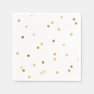 Gold Glitter Confetti Dot Polka Nail Polis Napkins Servetten