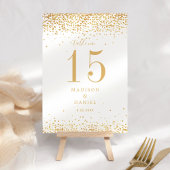 Gold Glitter Confetti Elegant Wedding Kaart