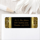 Gold Glitter Confetti en Black Elegance Etiket (Insitu)