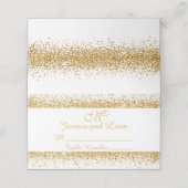 Gold Glitter Confetti op een witte achtergrond (Buitenkant ongevouwen)