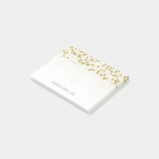 Gold Glitter Confetti Post-it® Notes (Schuin)
