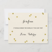 Gold Glitter Confetti | Schudden van eer Kaart (Achterkant)