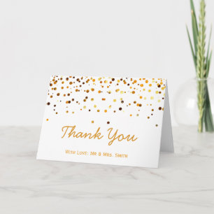 Gold Glitter Confetti Sparkles Bedankt