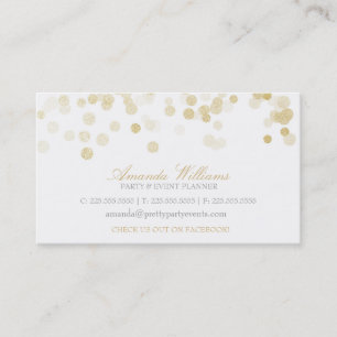 Gold Glitter Confetti Visitekaartje