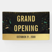 Gold Glitter & Confetti voor grote opening Spandoek (Horizontaal)
