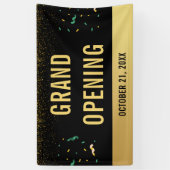 Gold Glitter & Confetti voor grote opening Spandoek (Verticaal)