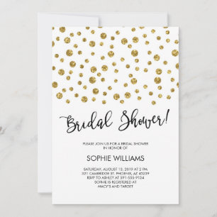 Gold Glitter Confetti Vrijgezellenfeest Kaart