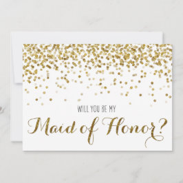 Gold Glitter Confetti... zal je mijn eerbetoon zij Kaart