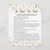 Gold Glitter Confetti zei hij dat ze douchespel ze Briefkaart (Voorkant / Achterkant)