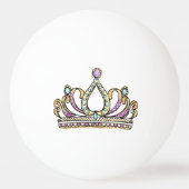 Gold  Glitter Crown Pingpongballen (Voorkant)