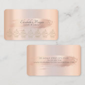 Gold Glitter Cupcakes Bruske Visitekaartje (Voorkant / Achterkant)