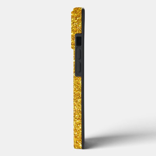 Gold Glitter Custom Name Hoesje-Mate iPhone Case (Achterkant / Links)