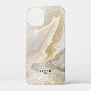 Gold Glitter Custom Name Hoesje-Mate iPhone Case