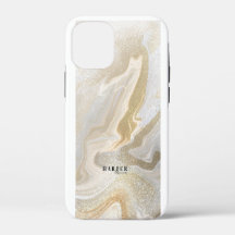 Gold Glitter Custom Name Hoesje-Mate iPhone Case