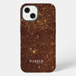 Gold Glitter Custom Name Hoesje-Mate iPhone Case 13 Hoesje