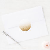 Gold Glitter Custom Trendy Ronde Sticker (Envelop)