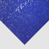 Gold Glitter Dank u kobalt Blue Spark Tissuepapier (Detail)