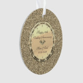 Gold Glitter Diamonds 50th Wedding Jubileum Ornament (voorkant)