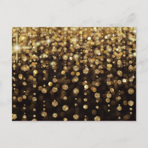 Gold Glitter Diamonds Briefkaart