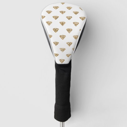 Gold Glitter Diamonds Golfheadcover (Voorkant)
