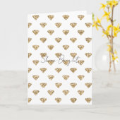 Gold Glitter Diamonds Kaart (Gele Bloem)