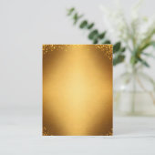 Gold Glitter Dot Invitation Stationery Kaart (Staand voorkant)
