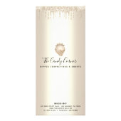 Gold Glitter Drift Strawberry Dessert Menu (Achterkant)