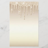 Gold Glitter Dripps EYELASH SALON SERVICE LIST Flyer (Achterkant)