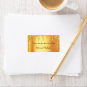 Gold glitter druppelt naam boekplaat etiket (Insitu)