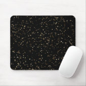 Gold Glitter Dust on Black Muismat (Met muis)