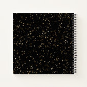 Gold Glitter Dust on Black Notitieboek (Achterkant)