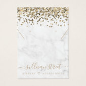 Gold Glitter Earning Ketting Display Kaart (Voorkant)