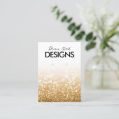 Gold Glitter Earring Display Kaart Visitekaartje (Staand voorkant)