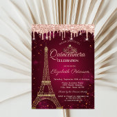 Gold Glitter Eiffel Tower Tiara bestuurt Quinceañe Kaart