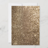 Gold Glitter Elegant Dress White Vrijgezellenfeest Kaart (Achterkant)