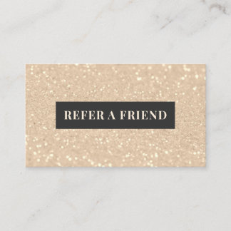 Gold Glitter Elegant Luxury Modern Aanbevelingskaartje