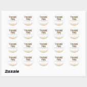 Gold Glitter Elegant Modern Hartelijk dank Ronde Sticker (Vel)