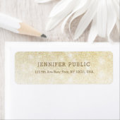 Gold Glitter Elegant Professional Moderne Sjabloon Etiket (Insitu)
