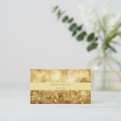 Gold Glitter Elegant Professional Visitekaartje (Staand voorkant)
