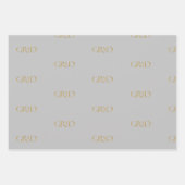 Gold Glitter Elegant Script-Afstuderen Inpakpapier Vel (Voorkant 3)