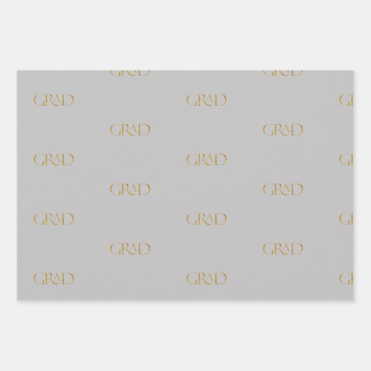 Gold Glitter Elegant Script-Afstuderen Inpakpapier Vel (Voorkant 3)