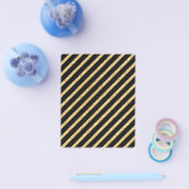 Gold Glitter en Black Diagonal Stripes Pattern Flyer (Enkel)