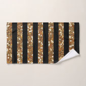 Gold Glitter en Black Striped Bath Towel Set Bad Handdoek (Handdoek)