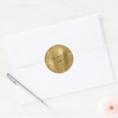 Gold Glitter en Folie Author Signed Copy Ronde Sticker (Envelop)