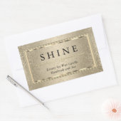 Gold Glitter en Gold Rectangular Sticker (Envelop)