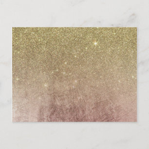 Gold Glitter en roze Rose Gold Foil Mesh Briefkaart